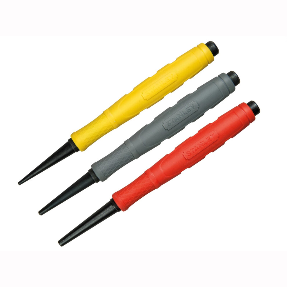 Stanley 0-58-930 Dynagrip Nail Punch Set of 3
