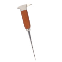 Wooden Handle Ice Pick, 304 Stainless Steel Shaft, Beechwood Ice Crusher For Kitchen, Bars And Bartenders, Picnics
