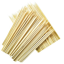 100Pcs Bamboo Skewers Food Grade Golden Wooden Bbq Roasting Sticks