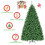 275 cm Artificial Christmas Tree Metal Stand Artificial Tree with 3594 Tips 1