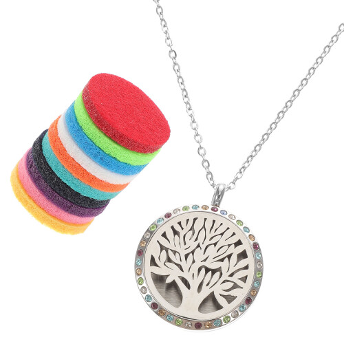1 Set Duftkette In Silber Mit Ätherischer Öl Diffusion