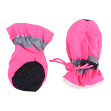 4Pcs Pet Non-Slip Shoe Cover Rain Shoes For Dog Puppy Pink Size 6