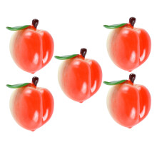 5Pcs Red PVC Fake Peach Props Mini Cute Peach Models Kids Play Display