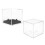 1Set Durable Acrylic Baseball Cube Display Case with Foam Insert Black 1