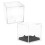 1Set Durable Acrylic Baseball Cube Display Case with Foam Insert Black 10