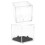 1Set Durable Acrylic Baseball Cube Display Case with Foam Insert Black 6