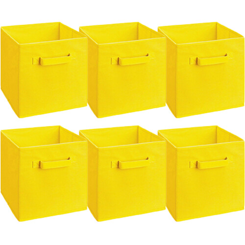 AINPECCA 6PCS Foldable Storage Collapsible Box Home Yellow