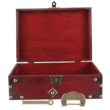 1 Sieraden Organizer Rood Met Fijne Afwerking En Vintage Stijl