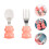 1 Set Baby- -Trainings-Geschirr Mit Kurzgriff Gabel 6