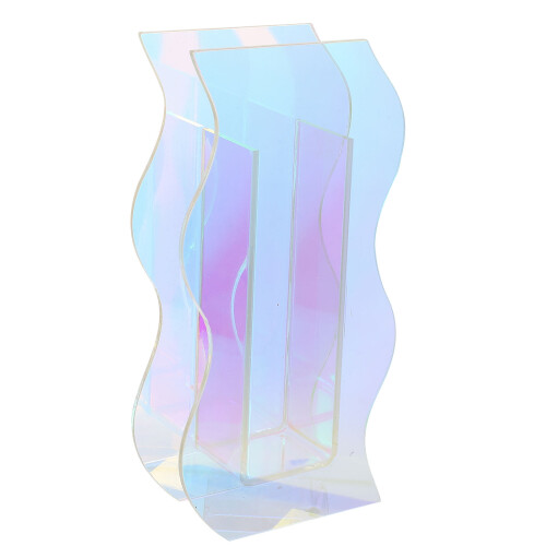 Transparente Wellenvase, Blumendeko Für 1