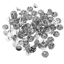 50Stk Butterfly Cap Pin Backs Silber DIY Clips Für Krawatten Anstecker