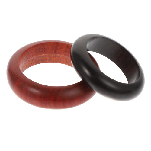 2 holz-fingerringe, bastelringe, vintage ornament 1