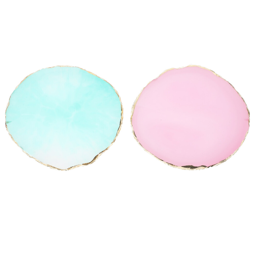 Villcase 10Pcs Resin Nail Art Palettes Assorted Color Manicure Mixing Tray
