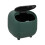1pc Desk Garbage Can Square Green Hardened Pp For Bathroom Use 7