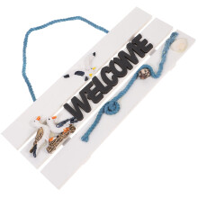 1St Mediterraner Willkommens Wandbehang Holzschild Mit Seevögeln