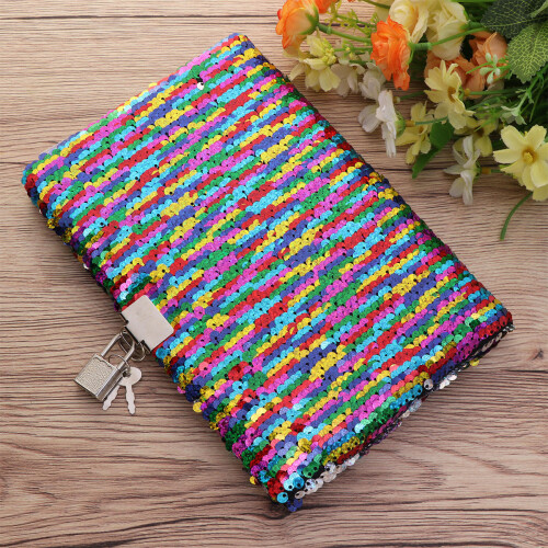 pet-sequins notizbuch mit schloss, planer, memo-block, 1