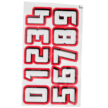 10 nummer helmsticker voor voetbal, baseball en sport