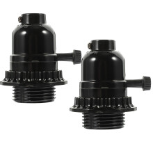 2 lampenfassung e26/e27, retro lichtfassung mit ring für diy