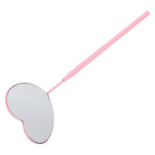 Heart-Shaped Pink Lash Mirror Stainless Steel for Beauty Salon Use