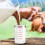 3 messbecher mit , milch portion 3