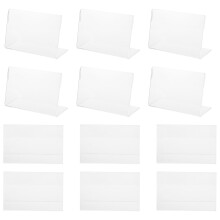 20 stücke transparente acryl preisschild auslageständer l-förmig