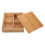 Bins Four-Grid Bamboo Box Home Storage Box Office 22x22x7. 1