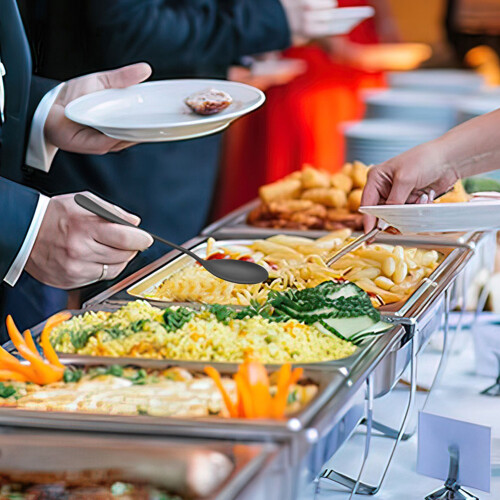 1 set saladbesteck, servierlöffel, buffetbesteck 2