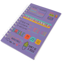 English Daily Planner Tragbares Schülerplaner Notizbuch