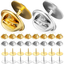 60Sets Verschiedene Farbige Cu Anstecknadeln Pin Backs Für DIY Schmuck