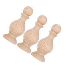 set -endkappen für gardinenstangen, bettpfosten, beige