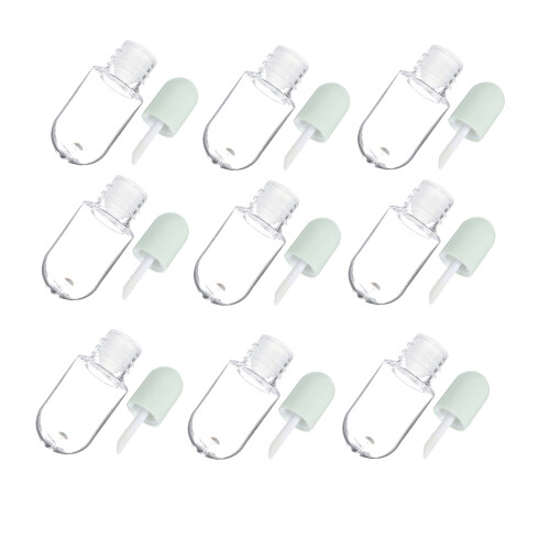 10 Leere Lipgloss Fläschchen Mit Applikatorstäbchen, Mini Behälter