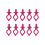 10Pcs Rosy Thread Roller Silicone Bobbin Holder Clamp for Sewing 4