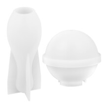 1 Set Bowlingkugel Form Kristall Set Kieselgel Weiß