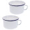 2Stk Schalen Retro Emaille Mit Deckeln 8