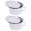 2Stk Schalen Retro Emaille Mit Deckeln 10