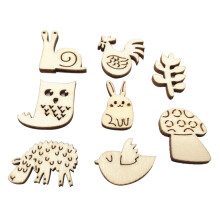 50Stk Holzstücke Für Diy , 2,5 Cm, Zufallsmuster