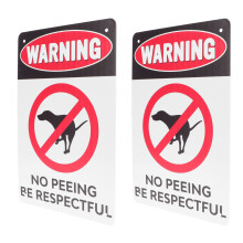 2Stück Kein Pinkeln Warnschild Hängend Aus Eisen Gusslackiert