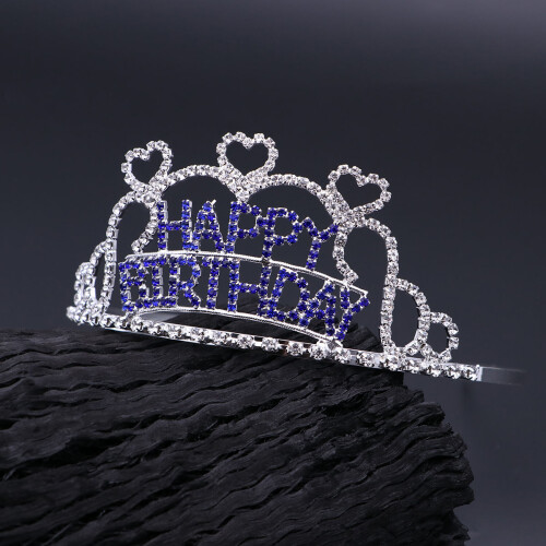 Birthday Crown Wit Alloy Met Glanzende Tiara 1
