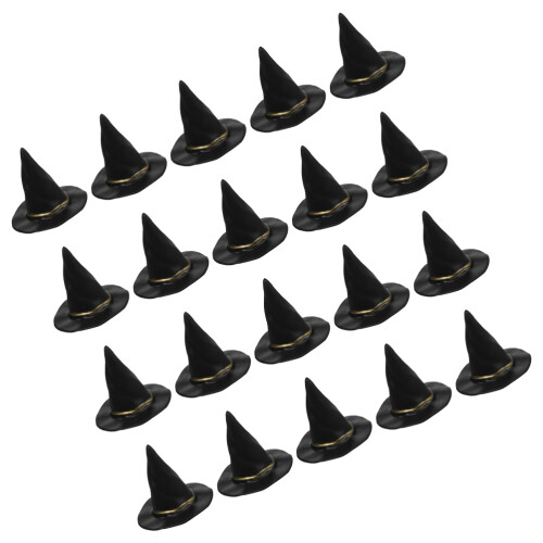 20 mini halloween hexenhüte schwarz für diy