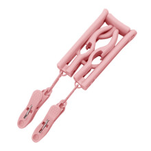 Faltbarer Kleiderbügel Rosa Kunststoff 1 Satz 7,8x2,2 Zoll