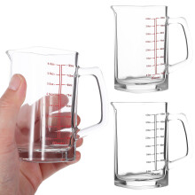 4 Messbecher Aus Glas Quadratische Unzenbecher Aus Glas