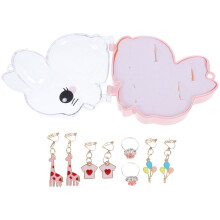 1 Set Clip-On-Ohrringe Für Kleine Mit Cartoon-Fingerringen