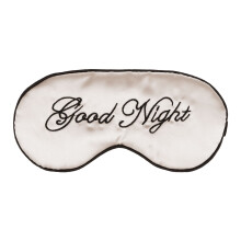 Schlafmaske Aus Seide Mit Augenband Blinder (Beige)