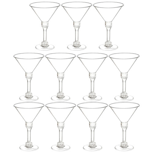 Transparente Kunststoff Weingläser 15