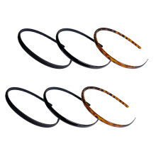 6Pcs Anti-Slip Hair Hoops Durable Teeth Hair Bands Assorted Colors