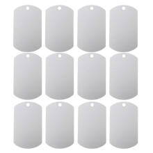 12 Vielseitige Blanko-Erkennungsmarken Aluminium