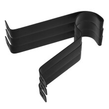 3Stk Schwarze Gardinenstangenhalter Aus Eisen, Stabile Wandhalterungen