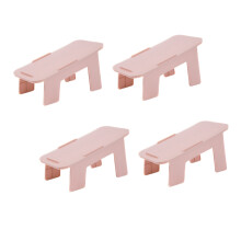 4Stk Doppeltes Schuhregal Kreativer Haushaltsschuhhalter Rosa