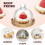 holz dessert cupcake servierplatte mit glasdeckel 4