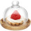 holz dessert cupcake servierplatte mit glasdeckel 9